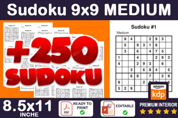 Explore 250 9x9 MEDIUM Sudoku for KDP Interiors: A Comprehensive Guide