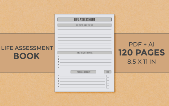 Life Assessment Logbook: A Stylish KDP Interior