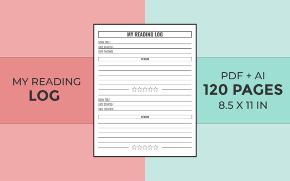 Organize Your Reading Journey with My Reading Log Premium KDP Interiors