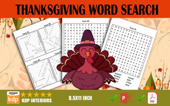 Thanksgiving Word Search – KDP Interiors: A Perfect Addition to Your Holiday Activities
