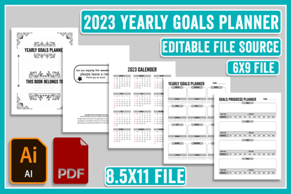 Yearly Goals Planner KDP Interiors